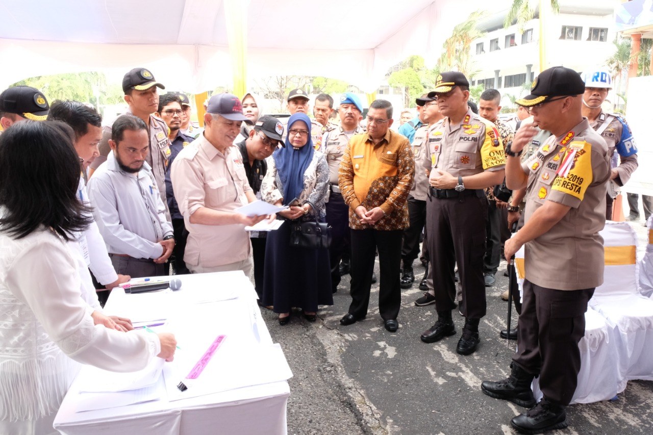 Kapolda Riau Hadiri Simulasi Pemungutan Dan Hitung Suara Di TPS