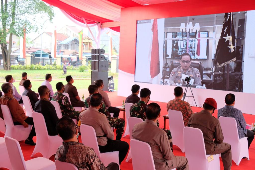 Wakapolri Resmikan Mapolda Riau, SPN dan Mesjid Al-Adzim Secara Virtual