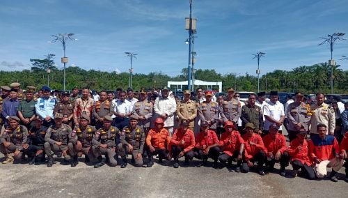 KA SPN Polda Riau Pimpin Apel Penanganan Karlahut â€œKesiapan Di Rohul Sudah Sangat Mantap"