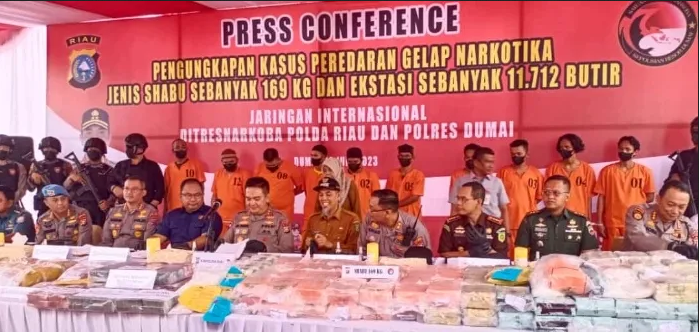 Polda Riau Amankan 169 Kg Sabu dan Ribuan Pil Ekstasi di Dumai