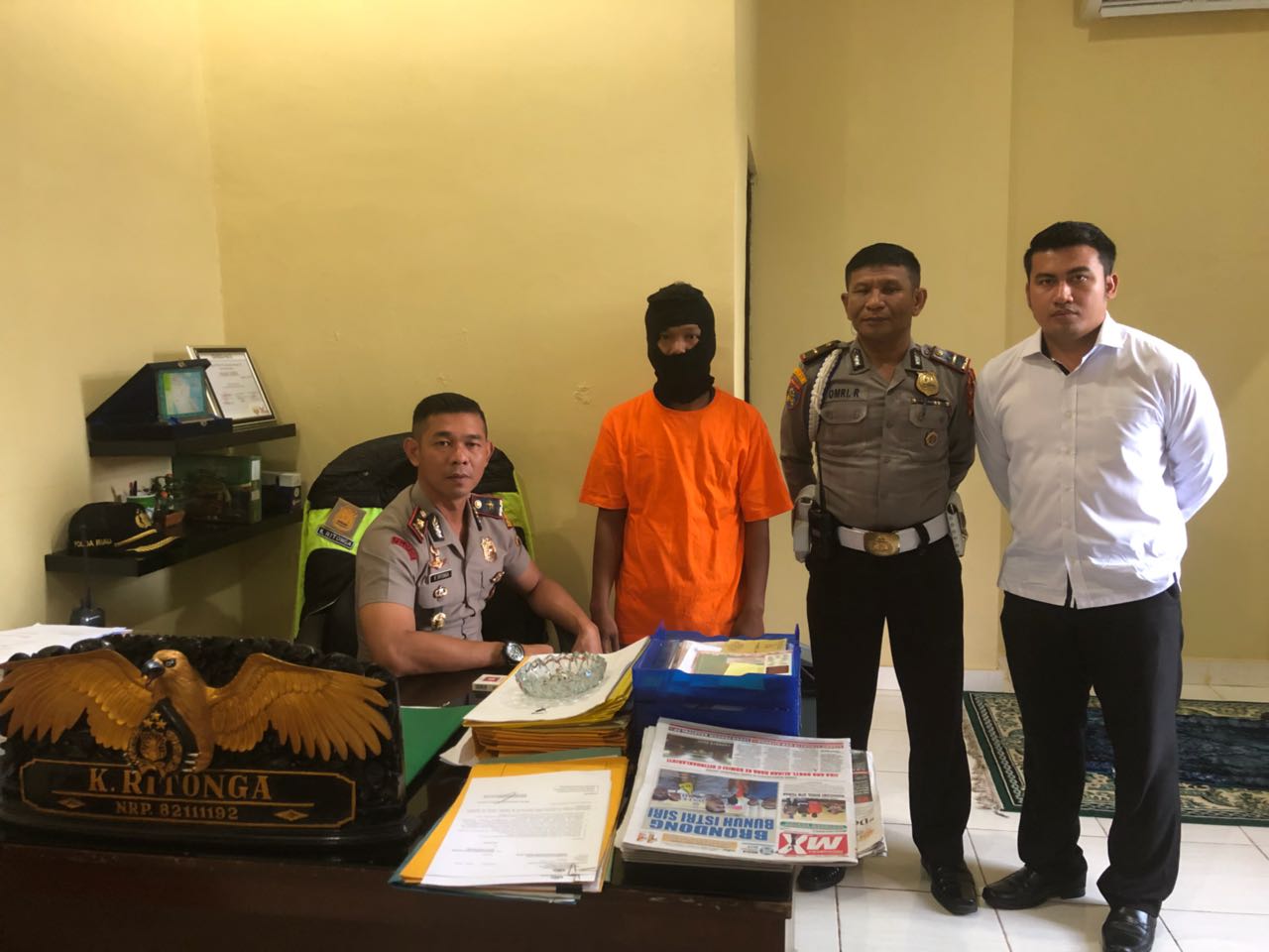 Tim Opsnal Polsek Tampan  Ciduk Tersangka Pencabulan Anak Dibawah Umur 