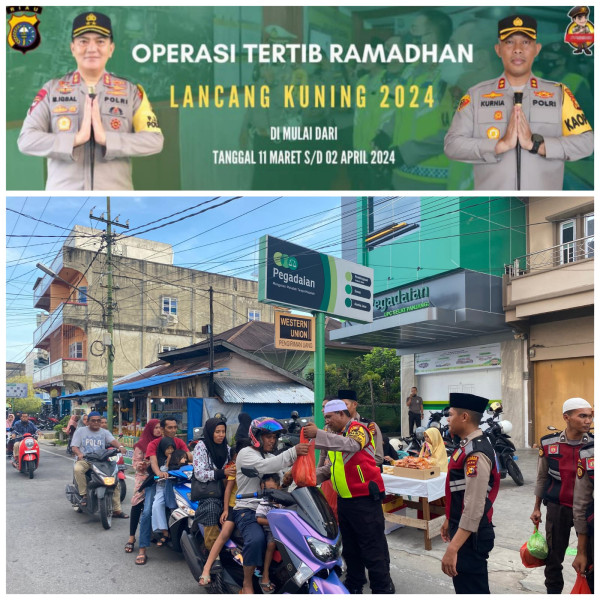 Sat Samapta Polres Kepulauan Meranti berbagi takjil Kepada Masyarakat