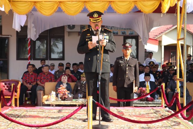 Kapolres Inhil Pimpin Upacara Hut Bhayangkara Ke 73