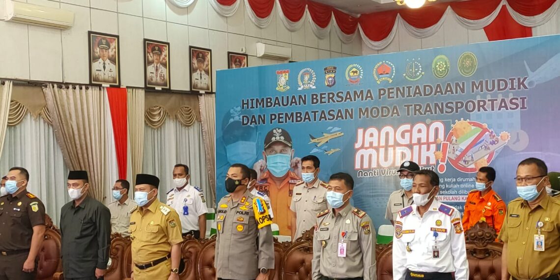 Bupati Kampar Bersama Forkopimda Lakukan Deklarasi Tentang Peniadaan Mudik Lebaran