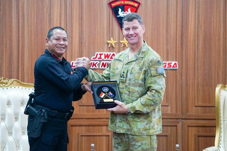 Atase Pertahanan Kedubes Australia Kunjungi Korps Brimob Polri