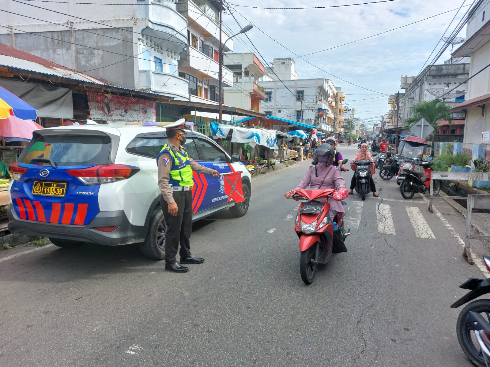 Polantas Patroli Lokasi Rawan Pelanggaran, Laka dan Macet Lalulintas di Selatpanjang